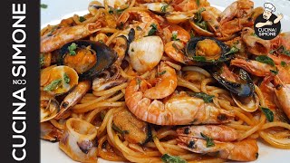 Spaghetti alla Pescatora con frutti di mare congelati Come poter ottenere il massimo [upl. by Sieber]