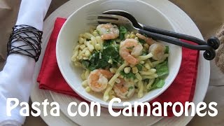 Pasta con Camarones y Espinacas  The Frugal Chef [upl. by Donaghue]