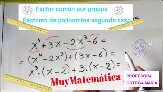 factor común por grupos factoreo de polinomios segundo caso [upl. by Drallim]