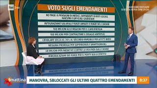 Manovra sbloccati gli ultimi quattro emendamenti  UnoMattina 19122023 [upl. by Nide]