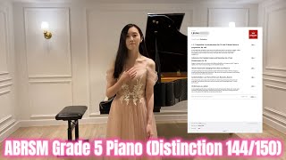 ABRSM Grade 5 Piano Performance Exam Distinction 144150 by Kirana 4 Piano lessons ONLY [upl. by Nan]