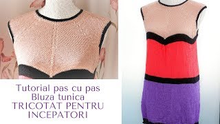 Bluza de vara tunica  TUTORIAL [upl. by Bensky]