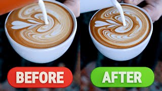 5 MOST COMMON Latte Art MISTAKESand fixing them [upl. by Norine]