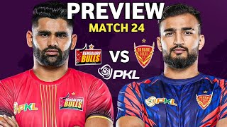 PKL 2024  Match 24  Dabang Delhi Vs Bengaluru Bulls Preview Starting 7amp Predictions [upl. by Tnecnev]