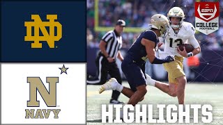 Notre Dame Fighting Irish vs Navy Midshipmen  Full Game Highlights  ESPN College Football [upl. by Yantruoc977]