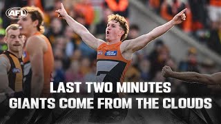 Last Two Minutes GWS Giants v Hawthorn  Round 21 2024  AFL [upl. by Pucida]