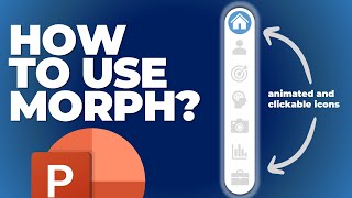 How to Use Morph in PowerPoint  Create Clickable Side Panel Menu  Stepbystep PowerPoint Tutorial [upl. by Anaxor]