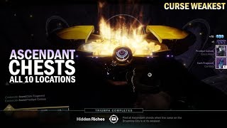 All 10 Ascendant Chest Locations Curse Weakest Destiny 2 Forsaken [upl. by Don]