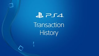 Viewing Transaction History on a PS4 system [upl. by Dallas]