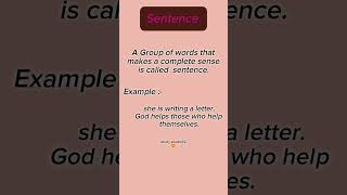 Sentence with example 📝🙂 englishgrammar subscribe Studystudio92😍 [upl. by Arrait672]