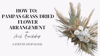 HOW TO DIY PAMPAS GRASSBOHO DRIED FLOWER ARRANGEMENT [upl. by Marci]