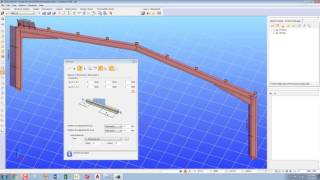 2D Steel Portal Frame in Consteel Full tutorial [upl. by Mercedes]