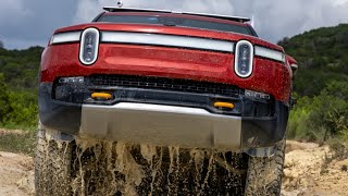 2022 Rivian R1T Quad fording water [upl. by Rochkind719]