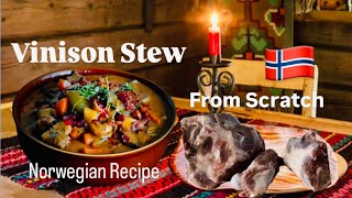 This is How Norwegians make Venison stew 🇳🇴 [upl. by Nyrmac]