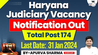 Haryana Judiciary Vacancy 2024  Haryana Judiciary 2024 Notification  StudyIQ [upl. by Alisander]