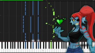 Spear of Justice  Undertale Undyne Theme Synthesia Piano Tutorial [upl. by Rosabel]