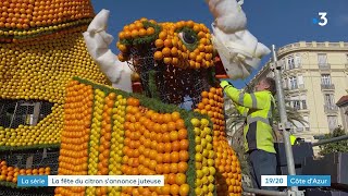 Fête du citron à Menton  une quinzaine juteuse pour la ville [upl. by Eitsyrc]