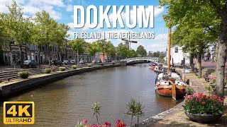 Dokkum 🇳🇱 4K Walk in the most northern Dutch City [upl. by Cordelia]