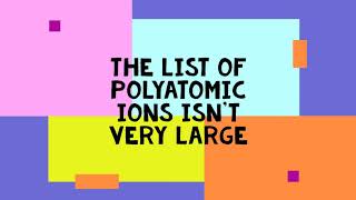 Polyatomic Ions Song [upl. by Bartholomeo]