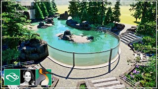 🐧 Building a Perfect Sea Lion Oasis Habitat at Pontus Zoo  Planet Zoo Speed Build [upl. by Aiekam]