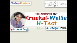 Kruskal Wallis H Test with Solved Examples [upl. by Ailat]