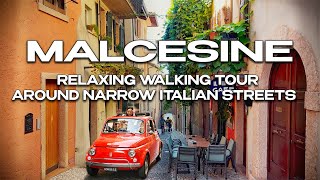 MALCESINE LAKE GARDA  RELAXING WALKING TOUR AROUND NARROW ITALIAN STREETS 4K 60FPS [upl. by Nordine]