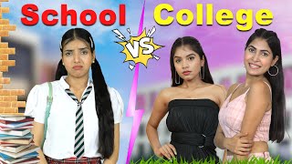 First Day of School vs College  Student Life  Anaysa [upl. by Gnihc]