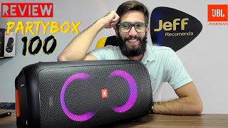 Caixa de som JBL PARTYBOX 100 160W quotTÁ MAIS BARATAquot Mas ainda vale o Custo Análise Completa [upl. by Marten]