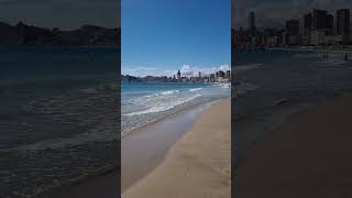 The Beautiful Poniente Beach In Benidorm alicante costablanca spain beachvibes poniente [upl. by Riess979]