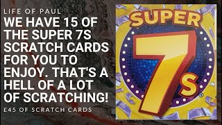 15 new scratch cards to enjoy this Morning £45 of the £3 Super 7s scratch tickets from the Lottery [upl. by Sanders]