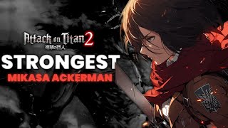 Attack on Titan 2 Mikasa vs Beast Titan Perfected Gear 99 Gameplay [upl. by Loats]