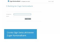 Cronto Sign Swiss aktivieren  Zuger Kantonalbank [upl. by Lucille]