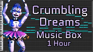 1 Hour Loop Crumbling Dreams Balloras theme  FNaF Sister Location Music BoxMIDI [upl. by Eelime750]