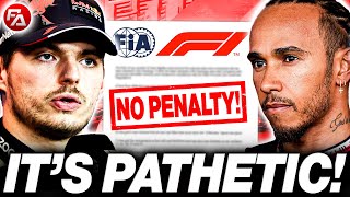 Verstappen FIRES BACK at Hamilton after FIAs SHOCKING Decision [upl. by Pellegrini]