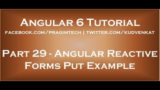 Angular reactive forms put example [upl. by Idok]