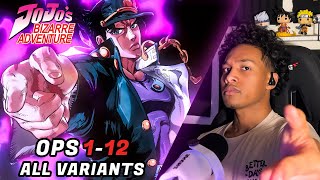 THESE OPENINGS DEFINE AURA JoJos Bizarre Adventure Openings First Time Reaction [upl. by Etiragram]