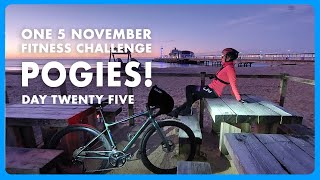 Day 25 One 5 November Fitness Challenge  Pogies  First Dry And Cold Ride  November Daily Vlog [upl. by Silevi]