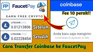 CARA TRANSFER COINBASE KE FAUCETPAY [upl. by Enirahtak]