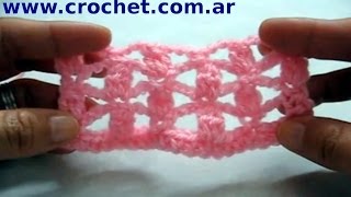 PUNTO fantasía en tejido crochet o ganchillo Nº48 tutorial paso a paso Moda a Crochet [upl. by Idzik]