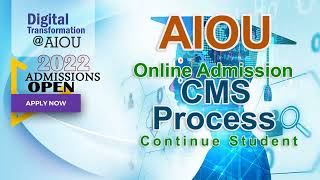 AIOU Online Admission  CMS Enrollment  CMS Process  Continue Students  ZiaUlHassnain Naqvi [upl. by Ambrosi]