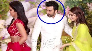 Katirna Kaif AVOIDS Ranbir Kapoor And Alia Bhatt At Sonam Kapoor Reception [upl. by Dnesnwot]