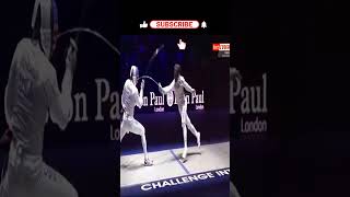 Incredible Foil Defense and Riposte from Behind in Mens Fencing fencing [upl. by Torrie]