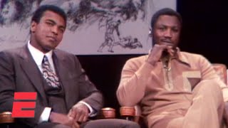 When Muhammad Ali and Joe Frazier got into a fight in a TV studio  Boxing on ESPN [upl. by Laurens836]