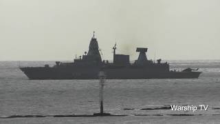 GERMAN NAVY FGS HESSEN F221 IN PLYMOUTH SOUND 20th October 2017 [upl. by Drarig]