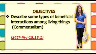 Describe some types of beneficial interactions among living things Commensalism  Module Based [upl. by Egiarc]