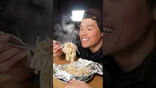 ASMR  Enoki mushrooms amp butter  MUKBANG  COOKING [upl. by Inohs]