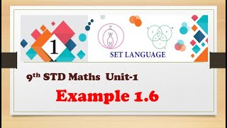 9th STD MATHS UNIT1EXAMPLE 16 SET LANGUAGE Tamil amp English MediumShanthiMathsr2t [upl. by Mcgannon]