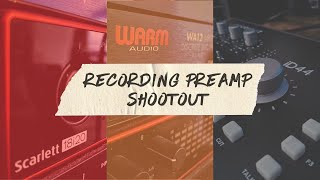 Recording Preamp Shootout  Focusrite Scarlett 18i20 vs Warm Audio WA12 vs Audient iD44 [upl. by Amilb57]