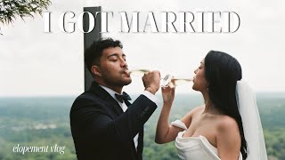 we got married 💍 elopement day vlog [upl. by Nomla492]