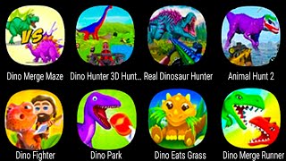 Dino Merge Maze Dino Hunter 3D Real Dinosaur Hunter Animal Hunt Dino Fighter Dino Park [upl. by Ahsienom]